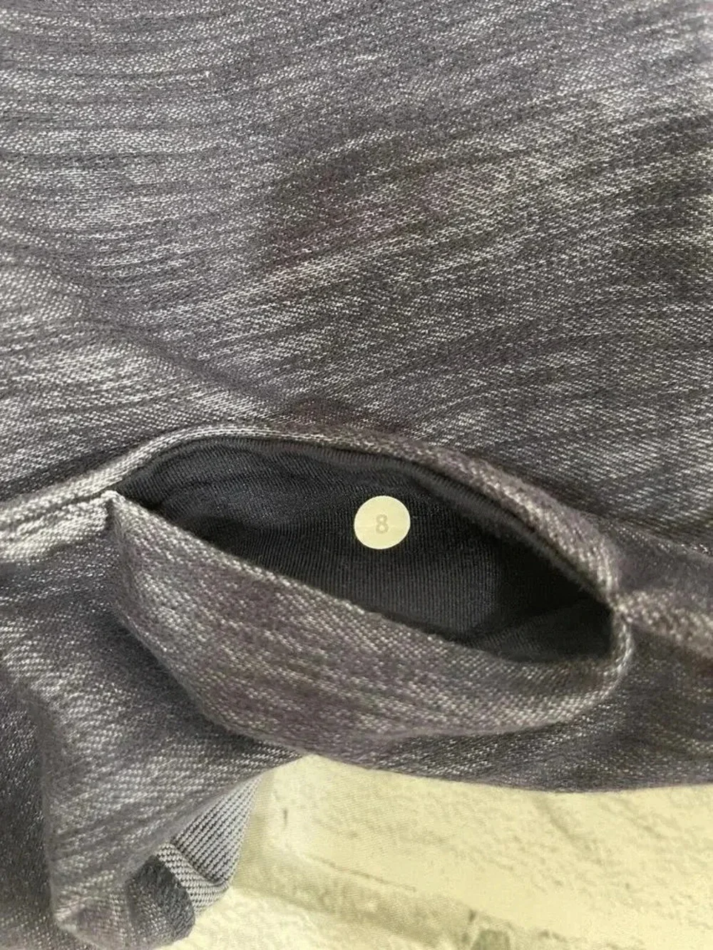 Lululemon Wunder Under Navy Blue Heathered Cropped Capri Leggings 8